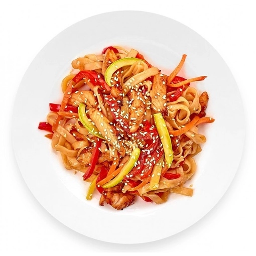 Удон WOK с лососем